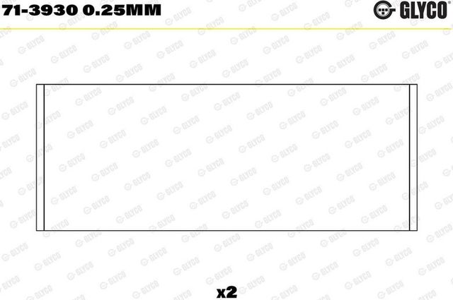 Вкладыши шатунные Glyco для Volkswagen Passat CC I 2008-2012. Артикул 71-3930 0.25mm