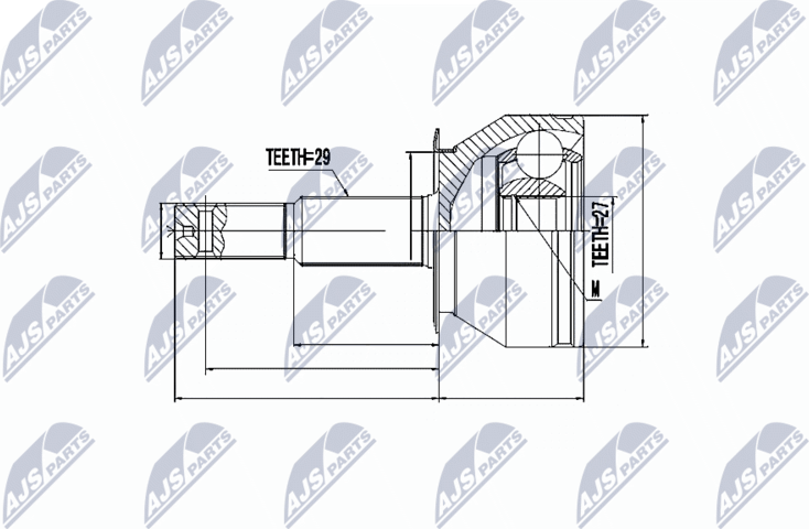 Шрус внутренний (граната) NTY. Артикул NPZ-NS-081