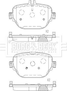 Тормозные колодки Borg & Beck. Артикул BBP2685