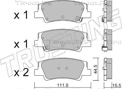 Тормозные колодки Trusting для Hyundai Tucson IV 2021-2026. Артикул 1299.0