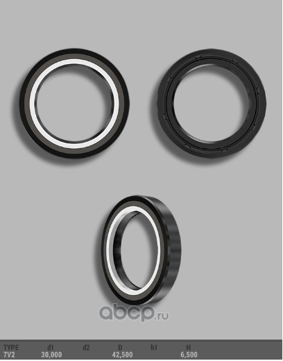 Сальник вала силовой 30*42,5*6,5 тип 7V2 (Auto-GUR). Артикул AGS00033