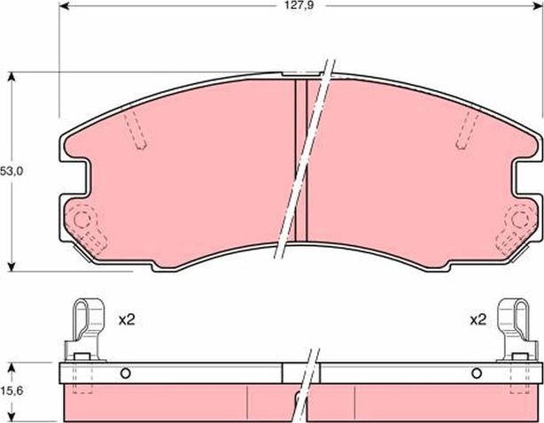 Тормозные колодки TRW передние для Toyota Celica V (T180) 1989-1994. Артикул GDB868