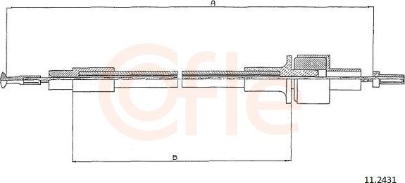 Трос сцепления Cofle для Ford Sierra I 1982-1993. Артикул 11.2431