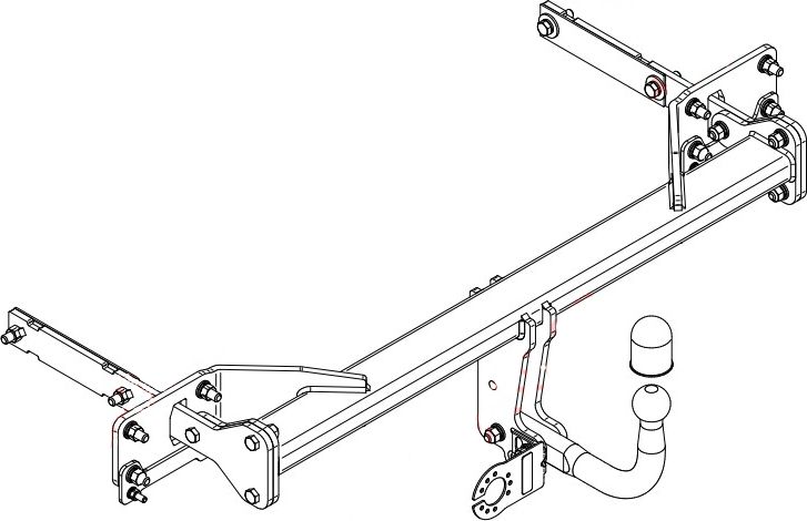 Фаркоп Steinhof для Mercedes-Benz S-Класс W222 2013-2026 (вкл. 4Matic, вкл. AMG styling). Артикул M-158