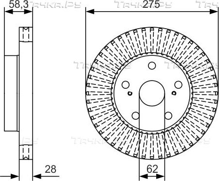 Тормозной диск Bosch. Артикул 0 986 479 A97