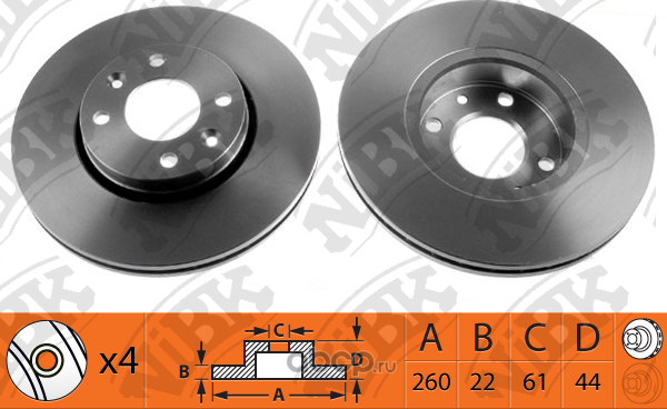 Диск***NIBK Nibk. Артикул RN1187V