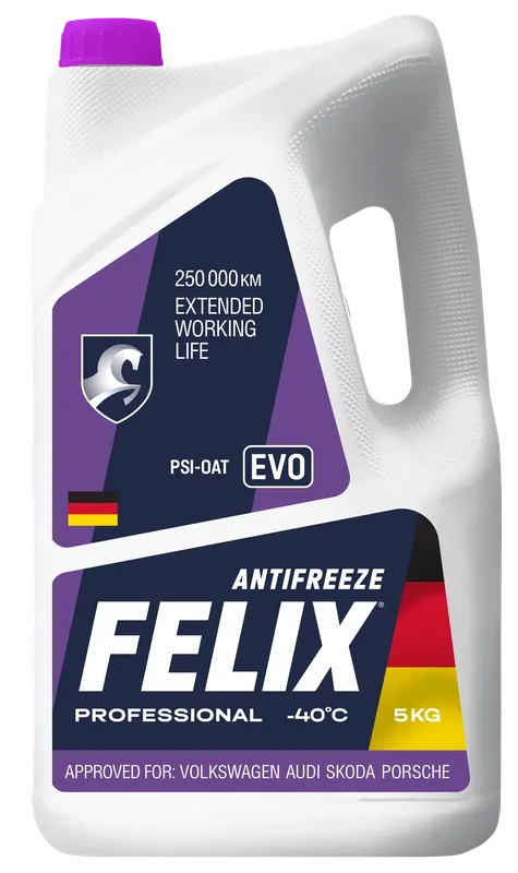Антифриз FELIX EVO G12evo фиолетовый в п/э кан.5кг Felix. Артикул 430206335