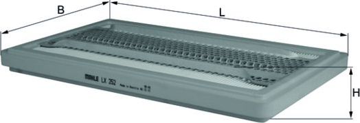 Воздушный фильтр Mahle-Knecht. Артикул LX 252