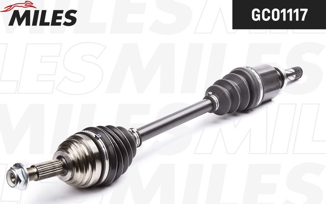 Полуось (привод в сборе, приводной вал) Miles передняя левая для Renault Kangoo II 2008-2026. Артикул GC01117