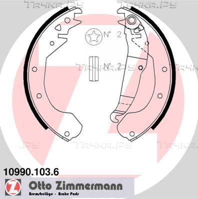 Тормозные колодки Zimmermann задние для Opel Kadett E 1984-1994. Артикул 10990.103.6