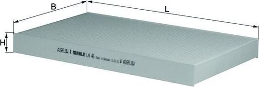 Салонный фильтр Mahle-Knecht. Артикул LA 46
