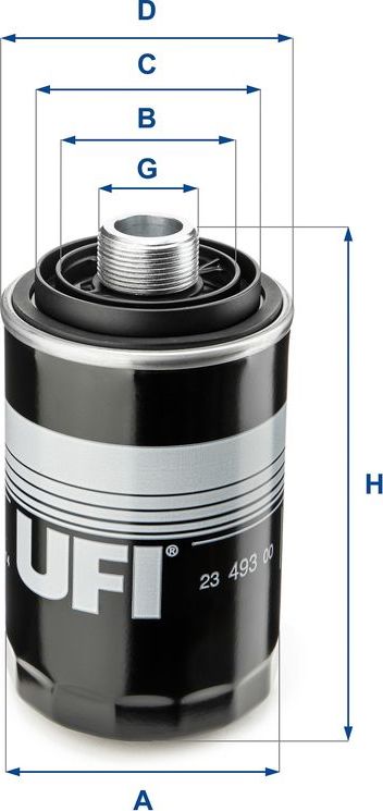 Масляный фильтр UFI. Артикул 23.493.00