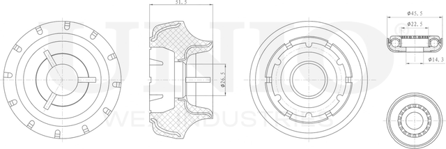 Опора амортизационной стойки (Unio). Артикул RMP-13006