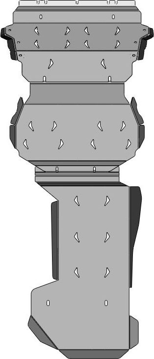 Защита алюминиевая АВС-Дизайн для днища Tank 500 2021-2026. Артикул 47.02ABC