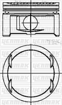 Поршень Yenmak для Opel Omega B 2000-2003. Артикул 31-03797-000