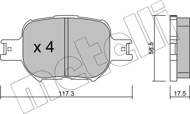 Тормозные колодки Metelli. Артикул 22-0614-0