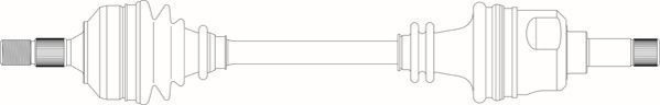 Полуось (привод в сборе, приводной вал) General Ricambi передняя левая для Peugeot 406 I 1995-1999. Артикул PE3173