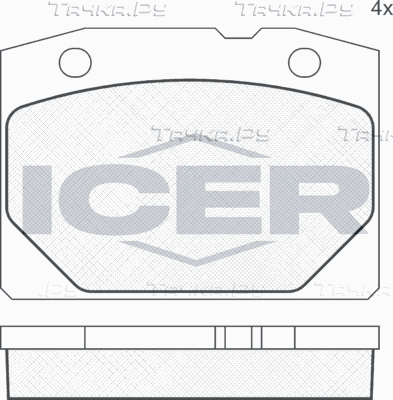 Тормозные колодки Icer передние для ВАЗ 2101 1970-2005. Артикул 180155