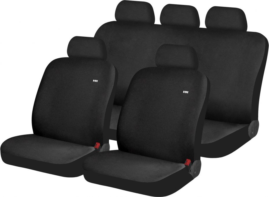 Чехлы универсальные CarFashion Solid на сидения авто, цвет Черный. Артикул 11078