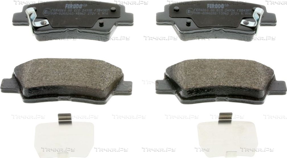 Тормозные колодки Ferodo Premier Eco Friction задние для Kia Soul I 2009-2014. Артикул FDB4387