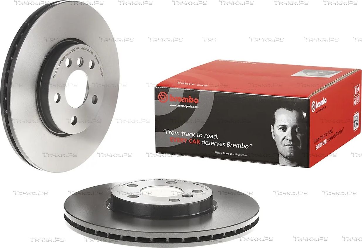 Тормозной диск Brembo PRIME LINE - UV Coated передний для MINI Countryman II (F60) 2016-2026. Артикул 09.C350.11