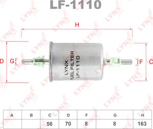 Топливный фильтр LYNXauto для Chevrolet Niva I 2002-2021. Артикул LF-1110