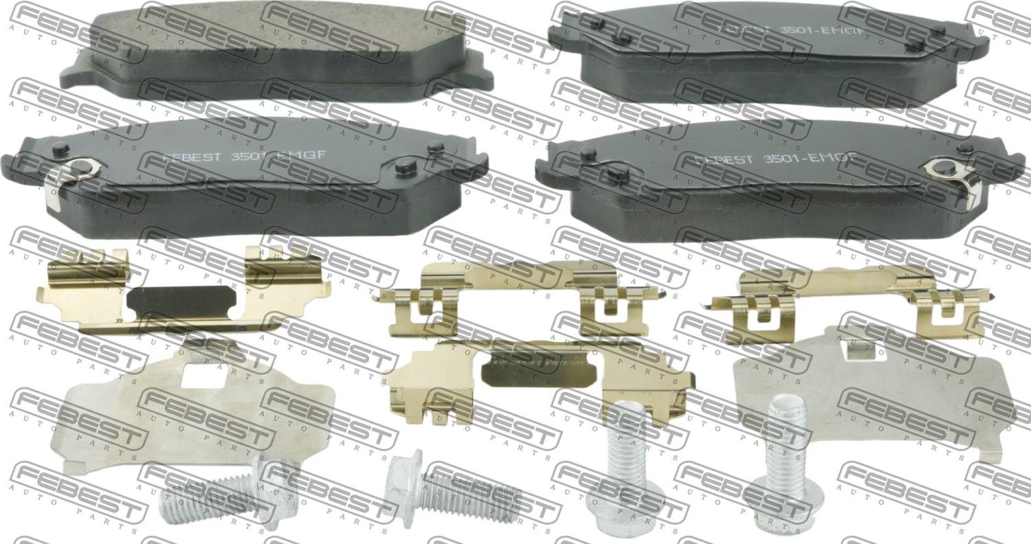Тормозные колодки Febest. Артикул 3501-EMGF