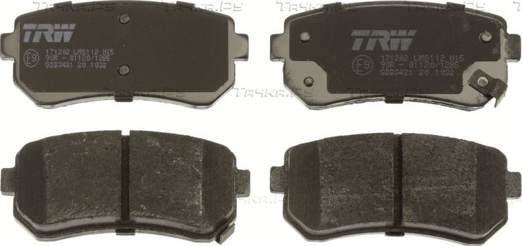 Тормозные колодки TRW COTEC задние для Kia Cerato II 2009-2013. Артикул GDB3421
