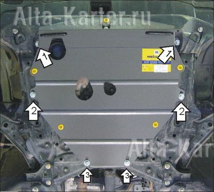 Защита Мотодор для картера, КПП Honda CR-V III 2007-2012. Артикул 00816