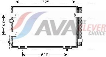 Радиатор кондиционера (конденсатор) AVA (алюминий). Артикул TO5288D