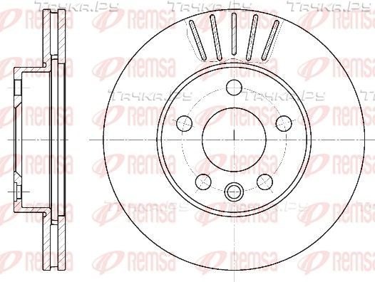 Тормозной диск Remsa передний для Volkswagen Transporter T4 1990-2003. Артикул 6551.10