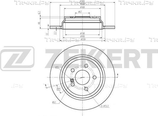 Тормозной диск Zekkert. Артикул BS-6145