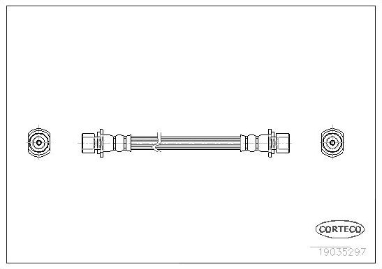 Тормозной шланг Corteco задний для Toyota Previa I (XR10, XR20) 1990-2000. Артикул 19035297