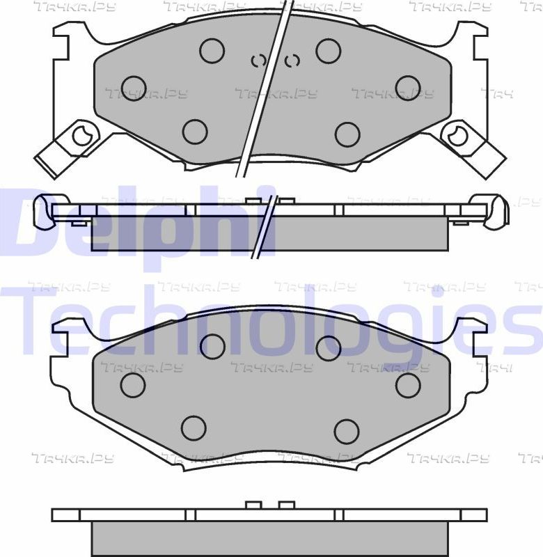 Тормозные колодки Delphi (Low-Metallic) передние для Chrysler Saratoga 1989-1995. Артикул LP891