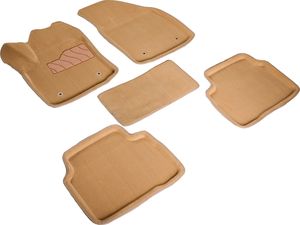 Коврики Seintex 3D ворсовые для салона Geely Tugella 2020-2026 БЕЖЕВЫЕ. Артикул 98556