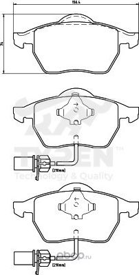 Дисковые тормозные колодки (Tyren). Артикул TYR1219471