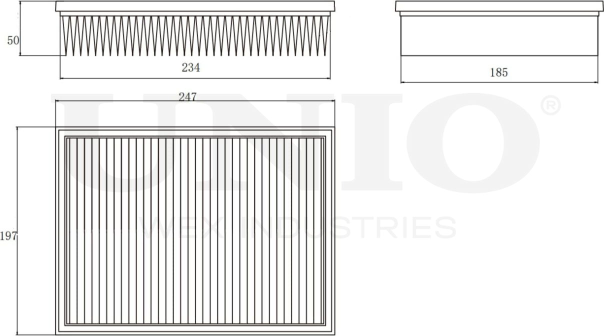 Фильтр воздушный (Unio). Артикул FLT-10184