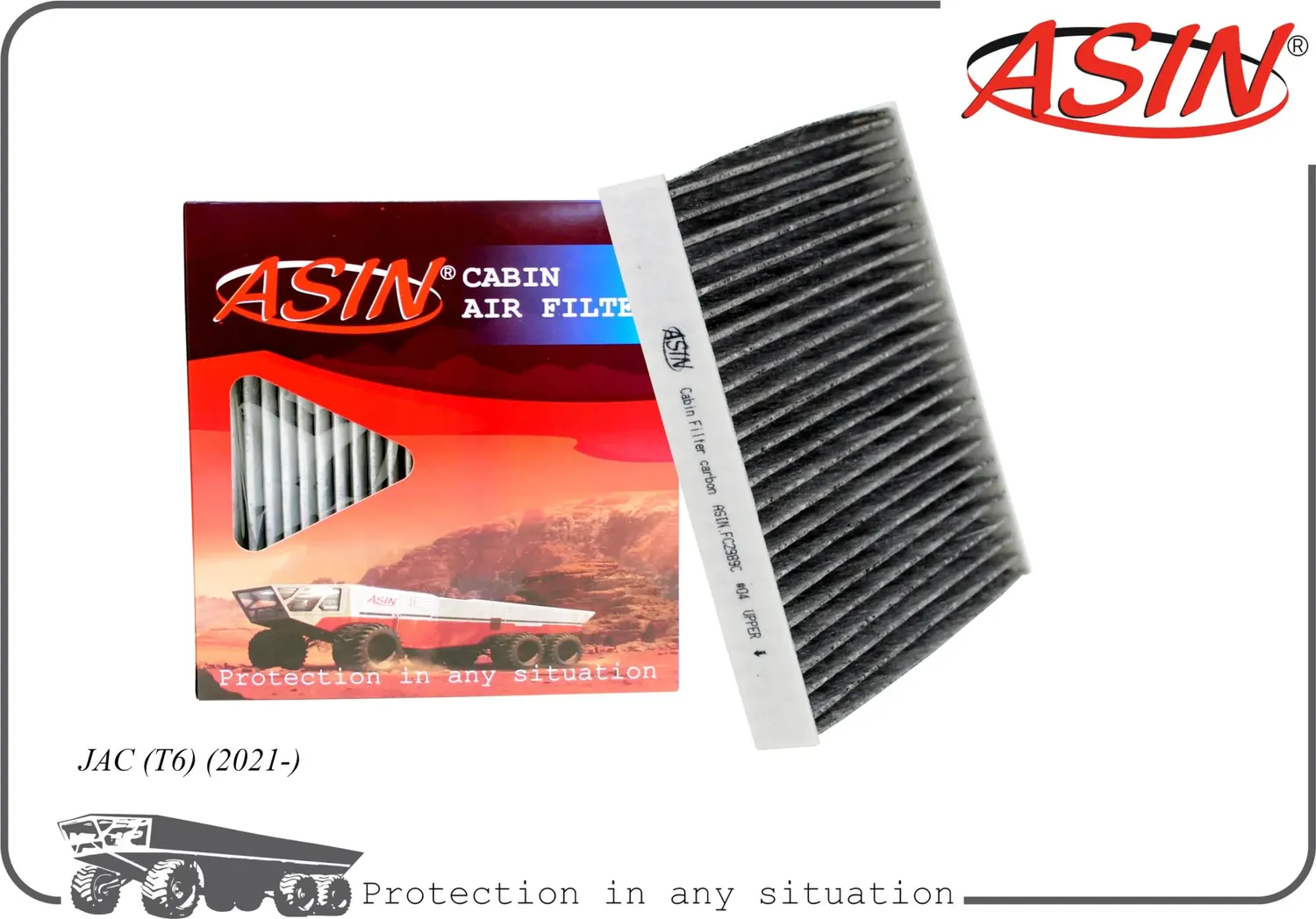 Фильтр салонный (угольный) (Asin). Артикул ASINFC2989C