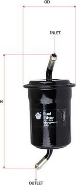 Топливный фильтр Sakura. Артикул FS-1719