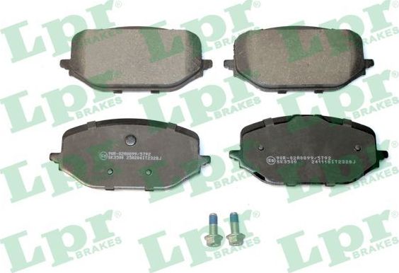 Тормозные колодки LPR передние для Citroen Berlingo III 2021-2026. Артикул 05P2328