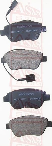 Тормозные колодки Akyoto Packing AKYOTO. Артикул AKD-18103