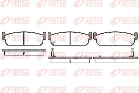 Тормозные колодки Remsa задние для Nissan Maxima A32 1995-2000. Артикул 0373.02