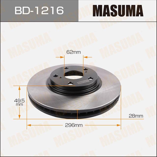 Тормозной диск Masuma. Артикул BD-1216