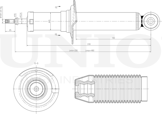 Амортизатор подвески (Unio). Артикул SAB-10743