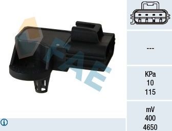Датчик абсолютного давления (ДАД, MAP) FAE для Mazda 5 I (CR) 2005-2010. Артикул 15088