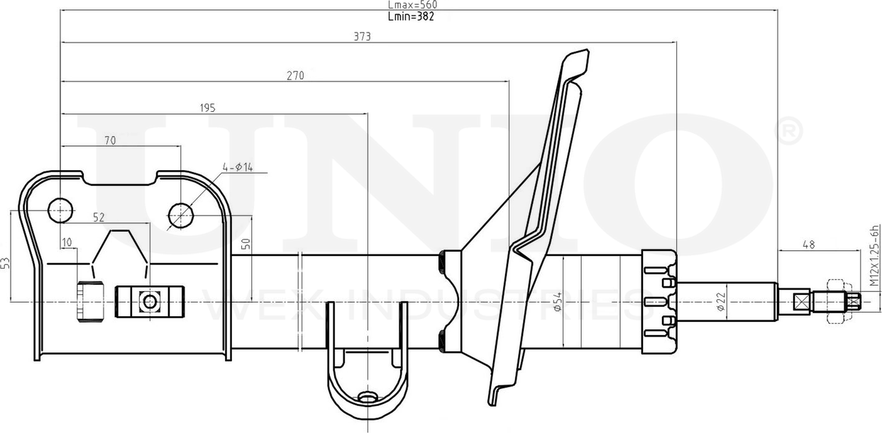 Амортизатор подвески (Unio). Артикул SAB-10201