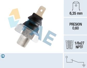 Датчик давления масла FAE для Rover 800 1986-1991. Артикул 11420