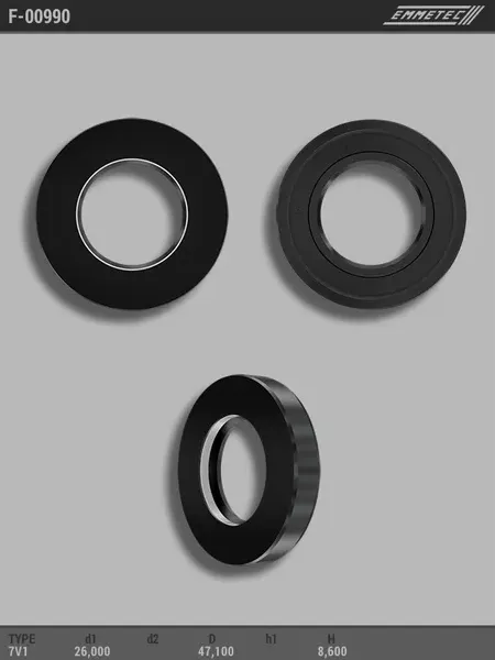 Сальник рулевой рейки 26 47.1 8.6 (Emmetec). Артикул F00990