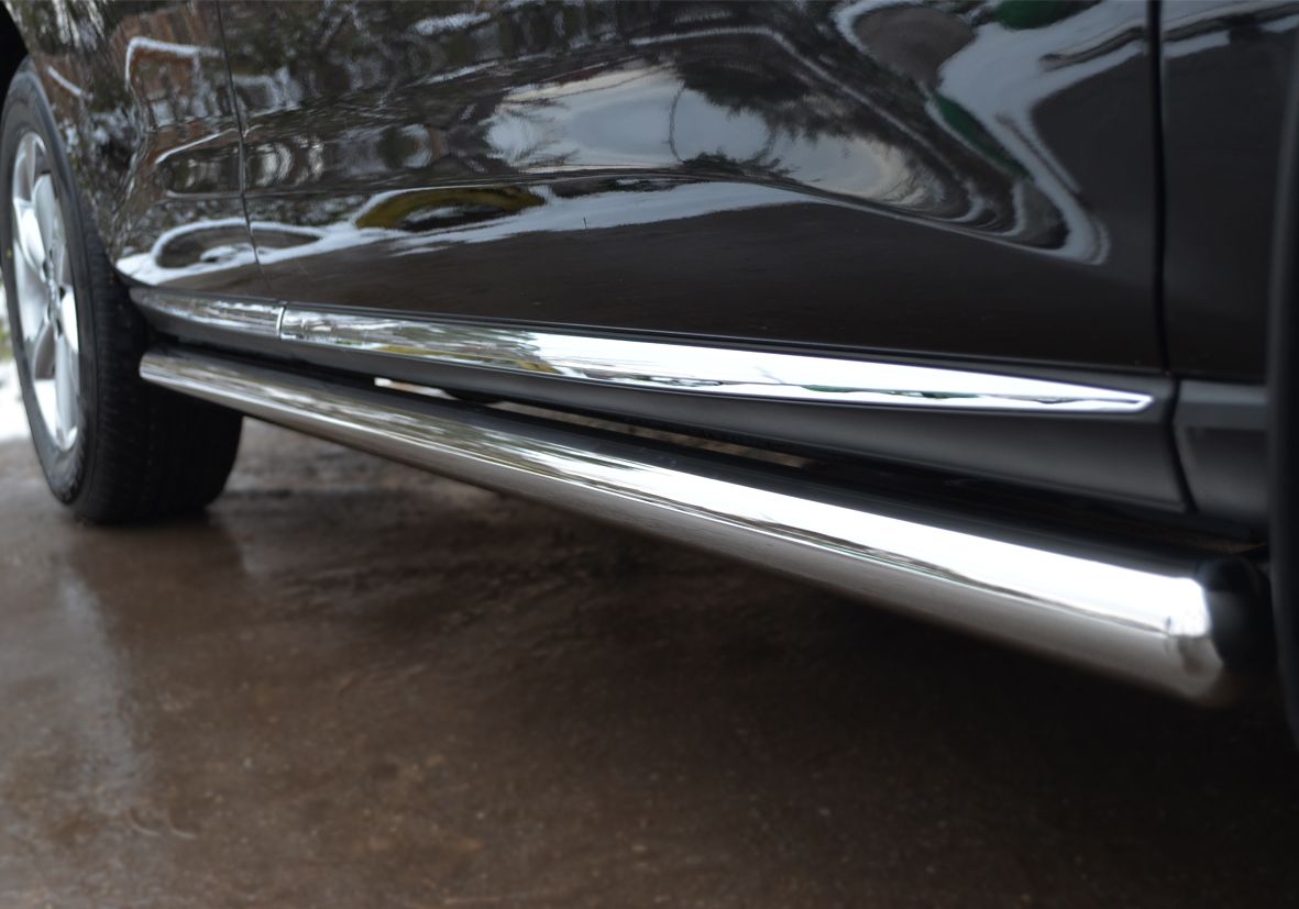 Защита порогов RusStal труба d63 (вариант 3) для Nissan Murano Z51 2010-2015. Артикул NMT-0103113