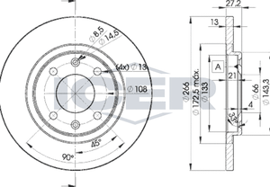 Тормозной диск Icer передний для Citroen C3 II 2009-2016. Артикул 78BD4692-2